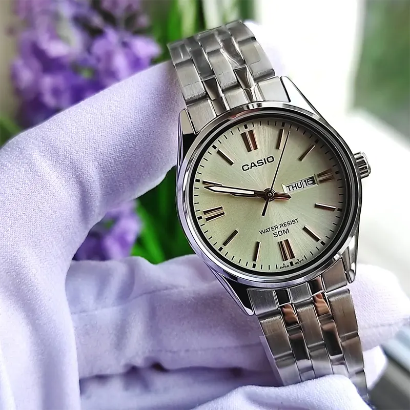 Casio Enticer Cream Dial Classic Ladies Watch- LTP-1335D-9AV